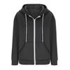 Women Loose Sport Hoodie Autumn Spring Coat with Hood Drawstring Long Sleeves Pockets Zip Up Elastic Cuff Hem