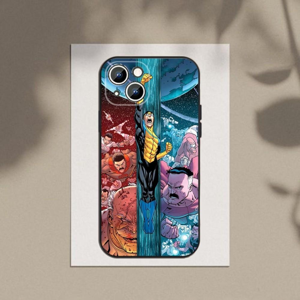 I-Invincible-Cartoon  Phone Case Phone Case For Apple iPhone 15,14,13,12,11,XS,XR,X,8,7,Pro,Max,Plus,mini Silicone Black Cover