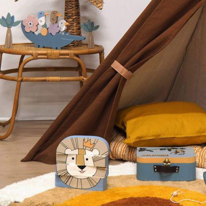 Wooden Lion Mood Puzzle