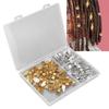 114pcs Dreadlocks Ring Alloy Exquisite Hair Braid Coil Cuffs Pendants Decoration for Wedding Party