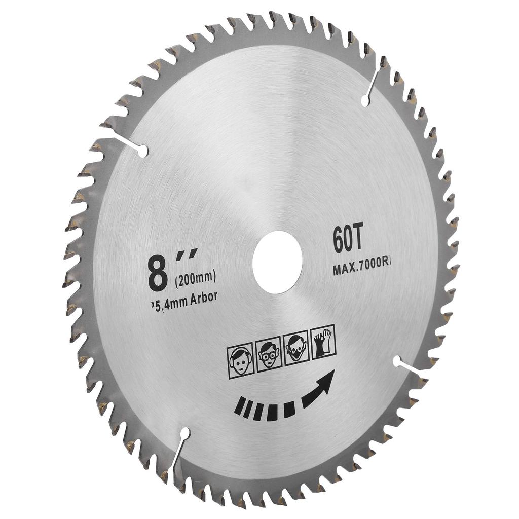 8 X 60T 200mm Circular Saw Blade Cutting Disc Woodworking Cemented Carbide Saw Blade
