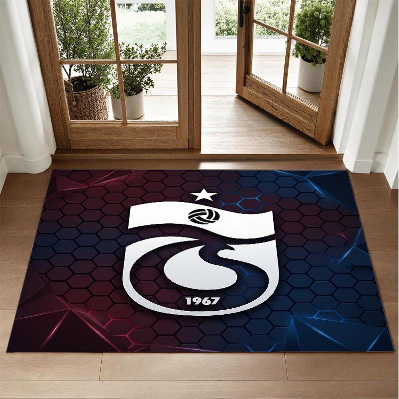 Trabzonspor FC Design Crystal Velvet Rug Soft Decorative Mat for Bedroom Entrance