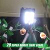 20 LED Solar Garden Outdoor Lights Clip Light Waterproof Motion Sensor Camping Lamp Rechargeable for Landscape Wall Decoration