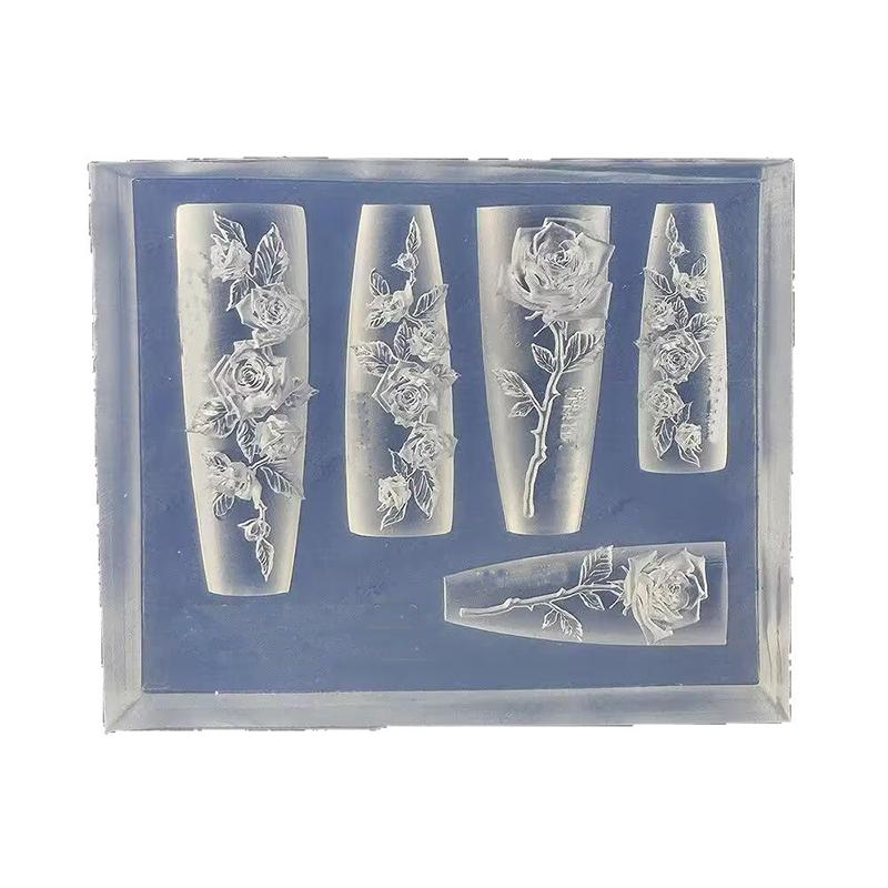 Flexible Nail Art Silicone Molds Create Rose Flower Charm For Professional Design And Jewelry Making