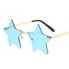 Star Shape Sun Glasses Funny Pentagram Eyewear Eyeglasses Christmas Decoration Party Glasses Rimless Sunglasses