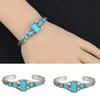Frauen Böhmen Vintage Faux Türkis Offene Armreif Manschette Schmuck Geschenk