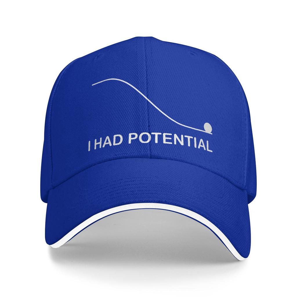 I Had Potential Baseball Cap y2k Funny Women Men Trucker Hat Sunscreen Design Hiking Fishing Baseball Caps Birthday Present