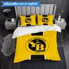 3PCS BSC Football Yellow And Black Unity Bedding Set 2D Printing (Includes 1 Duvet Cover + 2 Pillowcases Coreless), Bedroom decor,Fan gift
