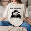 Pride Prejudice T Shirt and Vintage Retro Classic S for Him Christmas Vintage Washed Designer Clothes Breathable Versatile