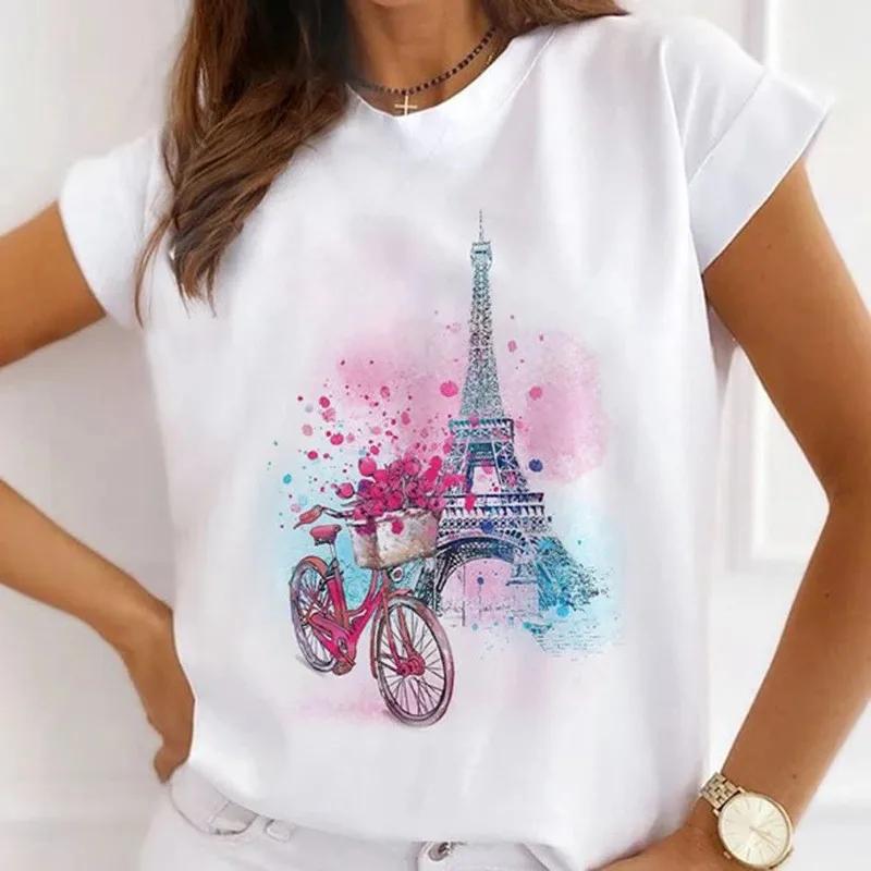 African Women's New Fashion City Girl Half Sleeve Basic Cute Clothes T-shirt Graphic T Shirts Y2k Tops Harajuku Vintage Tee