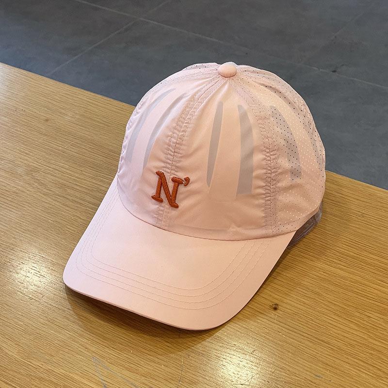 Letter N Embroidery Summer Baseball Cap For Women Men Quick Drying Mesh Breathable Peaked Hat Solid Color Outdoor Sunshade Caps