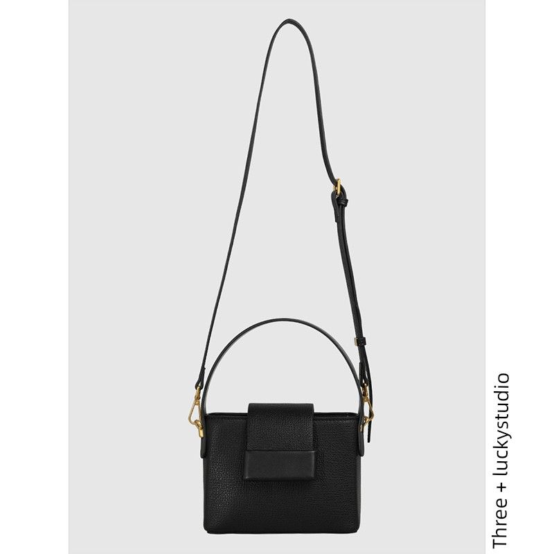 

Kikawa Card Original Niche Korean Box Handbag Black