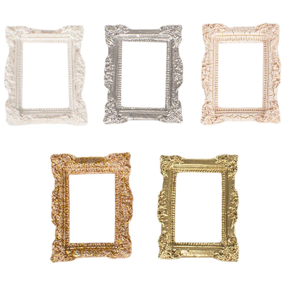10pcs DIY Mini Photo Frames Resin Crafts Phone Case Decor Vintage Oval Photo Frame Vintage Picture Frame DIY Jewelry Accessories