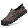 Fashion 2025 New Men Casual Leather Shoes Fashion Soft Bottom Lazy Shoes Handmade Designer Loafers Comfy Outdoor Office Business Shoes