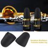 Huidel 2-Piece Saxophone Mouthpiece Caps, Lightweight and Portable, Rubber Material for Baritone Sax (Black)