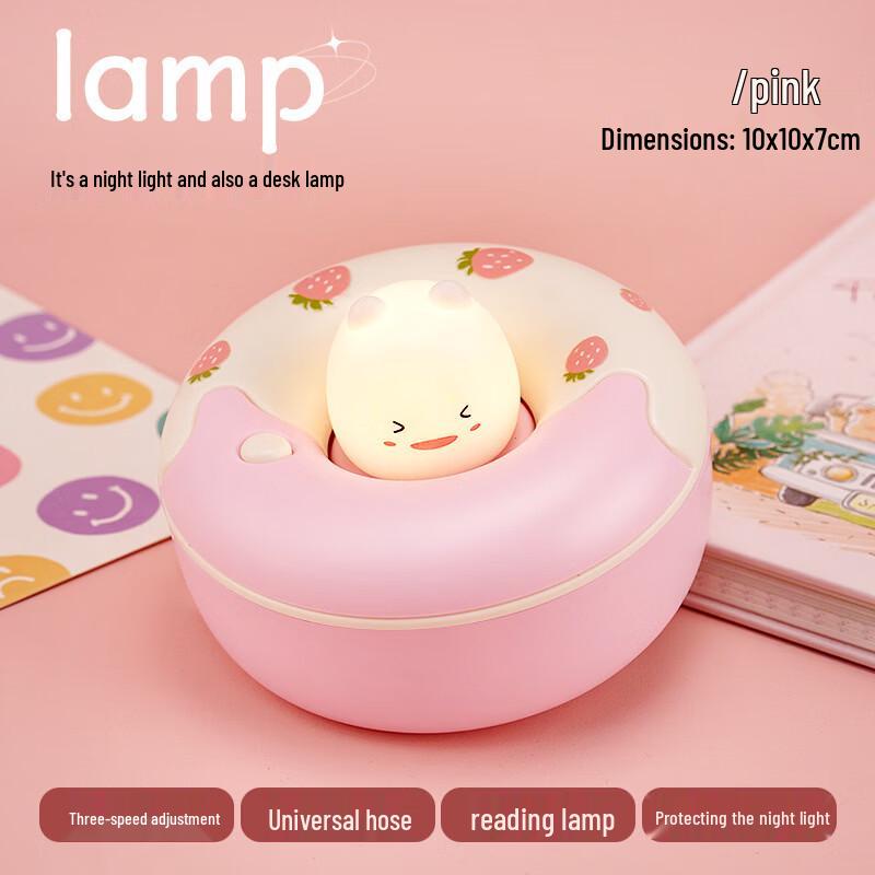 

Милая настольная лампа в виде макаруна и пончика