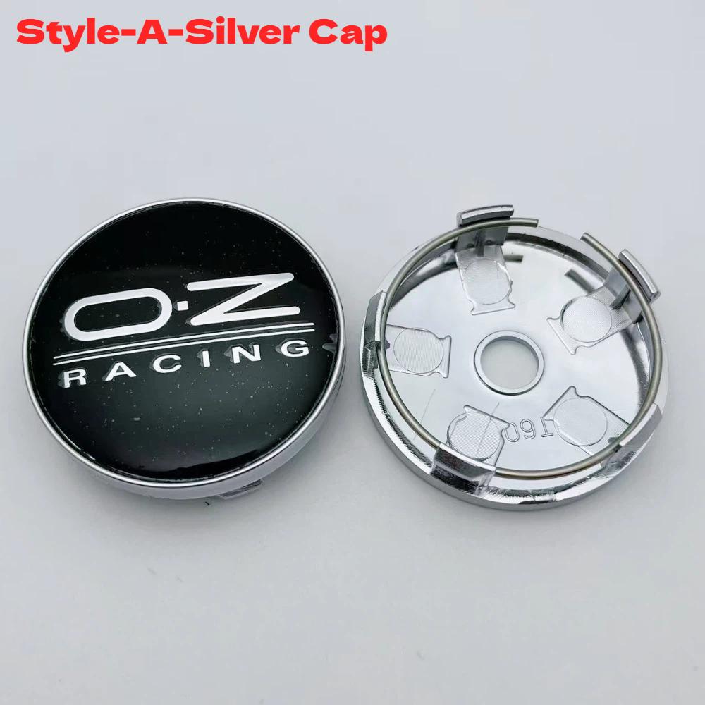 4pcs 60MM Car Wheel Center Caps With OZ O.Z Racing Logo Emblem Wheel Hubcaps Auto Rim Hub Cover Car Accessories