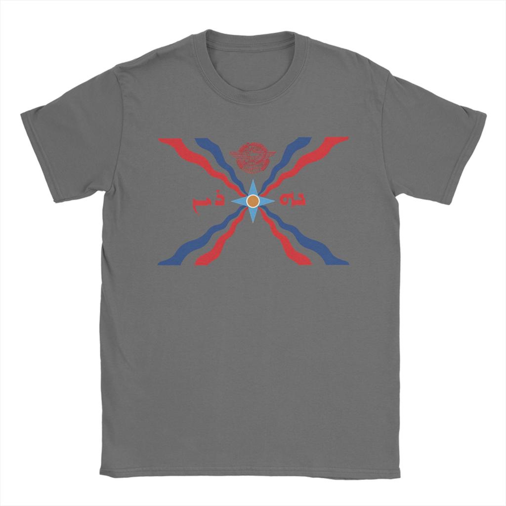 Assyrian Flag Cotton T Shirt For Couple Summer Vintage T Shirts O Neck Fashion Tee Shirt Oversized Dropshipping Tops