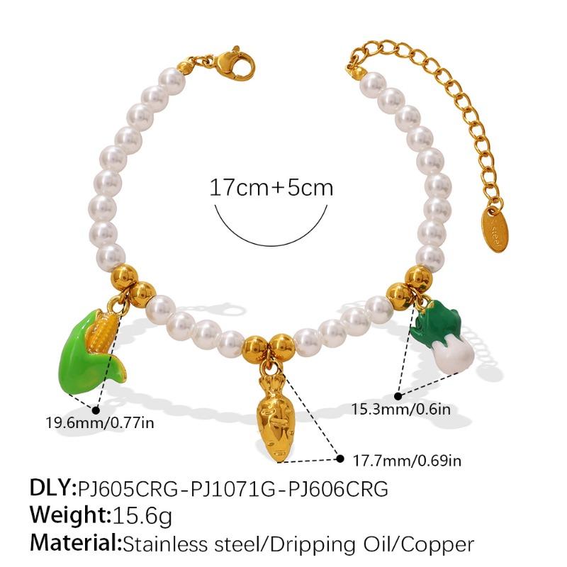 Meier Fresh & Fun Fruit Charms: Necklaces, Bracelets, and Playful Enamel Mushroom & Banana Pendants