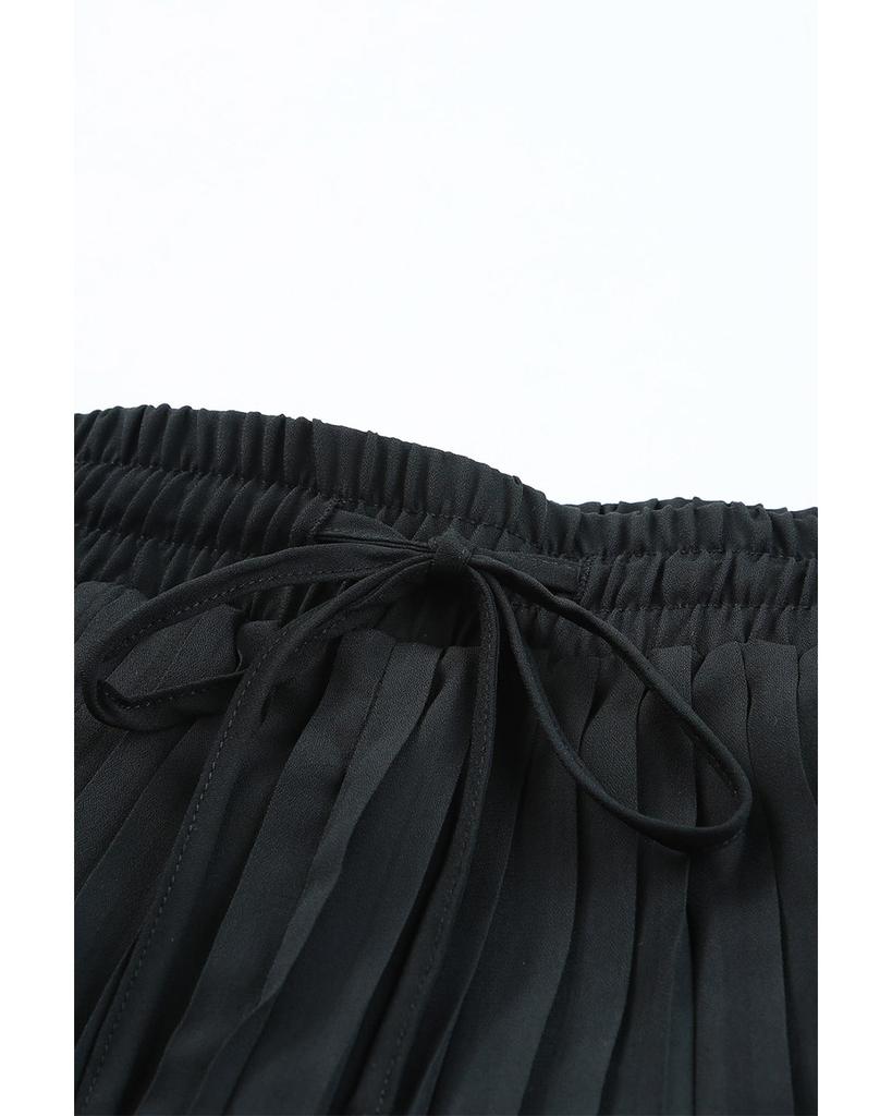Azura Exchange Pleated Drawstring Waist Shorts