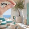 Talos Women Blue Seahorse Necklace, Rhinestone Pendant Stylish Sea Creature Summer Beach Gift for Her Wife Girlfriend