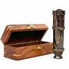 Handmade Brass Telescope Spyglass Steampunk Pirate Scope with Wooden Box