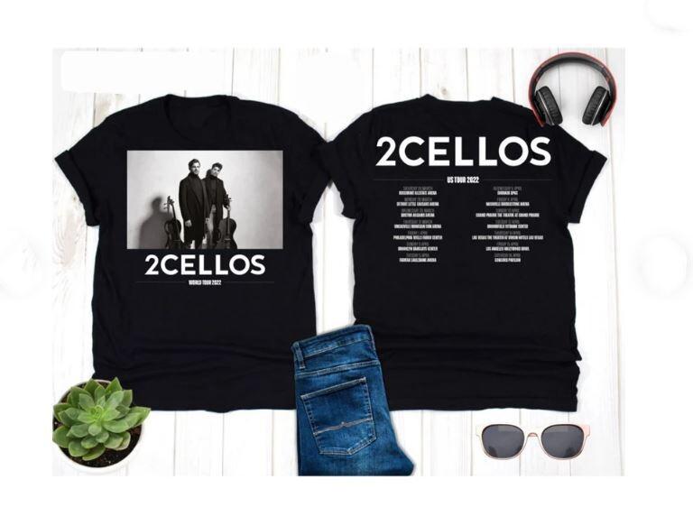 

2CELLOS Dedicated US Tour 2022 Double Sided Unisex TShirt Unisex T-Shirt S
