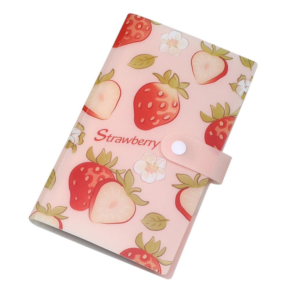 Transparent PVC 120 Slots Card Album 3 Inch Size Fruit Design Photo Card Album 120 Slots Postcard Holder Transparent PVC Album