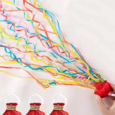10Pcs Colorful Hand Throw Confetti Poppers Throw Streamers Poppers Paper Crackers Magic Paper Ribbon For Wedding Birthday Party