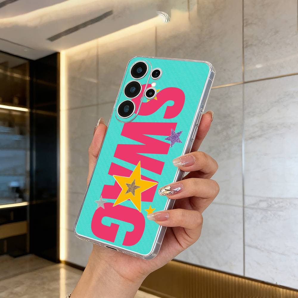 Clmj --Leopard Print -SWAG Clear Phone Case for Samsung S25, S24, S21, S22, S23, S30, Ultra, S20, Plus, FE, Lite