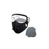 Cycling Face Mask with Transparent Shield and Replaceable Filters Adjustable Breathable Protective Cover for Outdoor Sports and Commuting