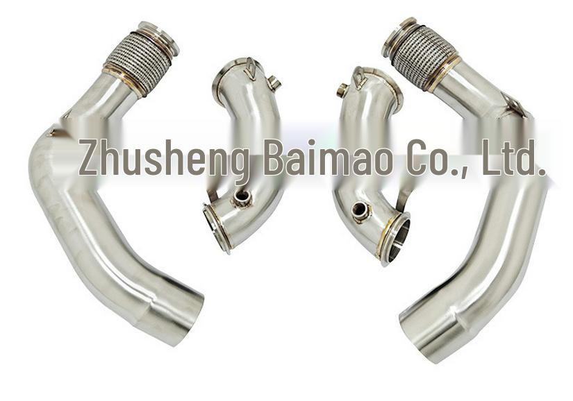 304 Stainless Steel Water Pipe Manifold Muffler for BMW M5 F90 4.4T