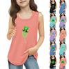 Dziewczęce Koszulki Bez Rękawów na Lato z Okrągłym Dekoltem Top Tank St. dzień Patryka