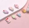 Sweet Mini Cherry Ice Cream Cup Resin Charms for Jewelry Making Earring Nail Art DIY Handmade Pendants Accessories