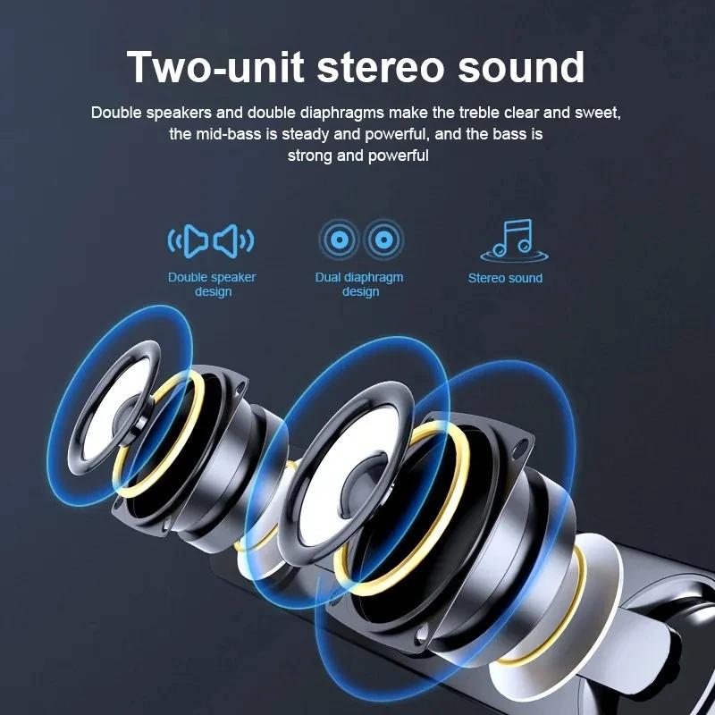 Computer Audio Desktop Home Small Speaker Laptop Speaker Usb Cable Connection High Quality Subwoofer Long Strip Mini Speaker
