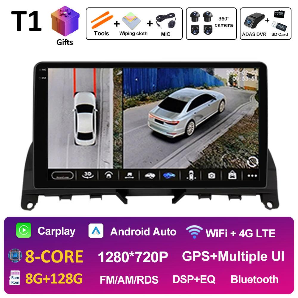 Pentru Mercedes Benz C Class3 W204 S204 2006 2007 2008 2009 2010 2011 Sistem Inteligent Android 14 Bluetooth Ventilator de Răcire GPS Navi
