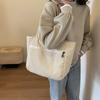 Einfarbige Handtasche, große Kapazität, Damen-Einkaufstasche, Pendler-Umhängetasche