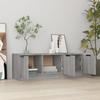 Meuble TV - Classique - Sonoma Gris - 102x35x36,5 cm - Bois d'ingénierie - Montage facile