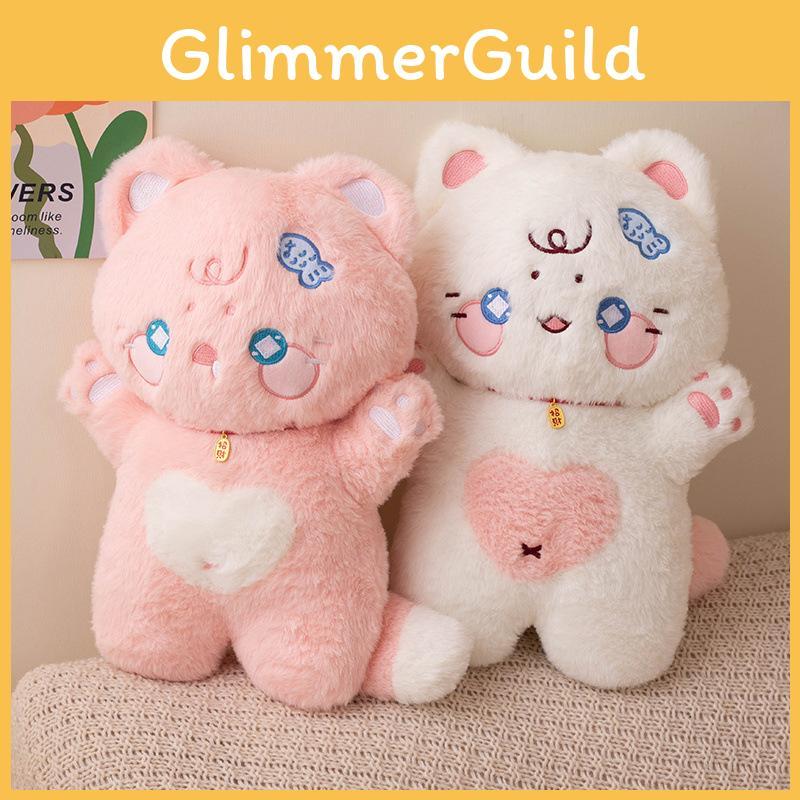 Cat Fortune Fish Plush Toy Cartoon Animal Stuffed Doll Bedroom Gift Decoration