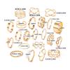 22-Piece Set Personalized Exaggerated Twisted Wave Love Pattern Women's Joint Ring