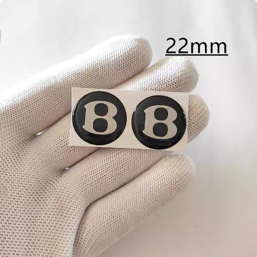 Car Key Emblem Badge Rubber-coated Flat Bottom Sticker Decoration For New Bentley Flying Spur Continental GT Bentayga Mulsanne