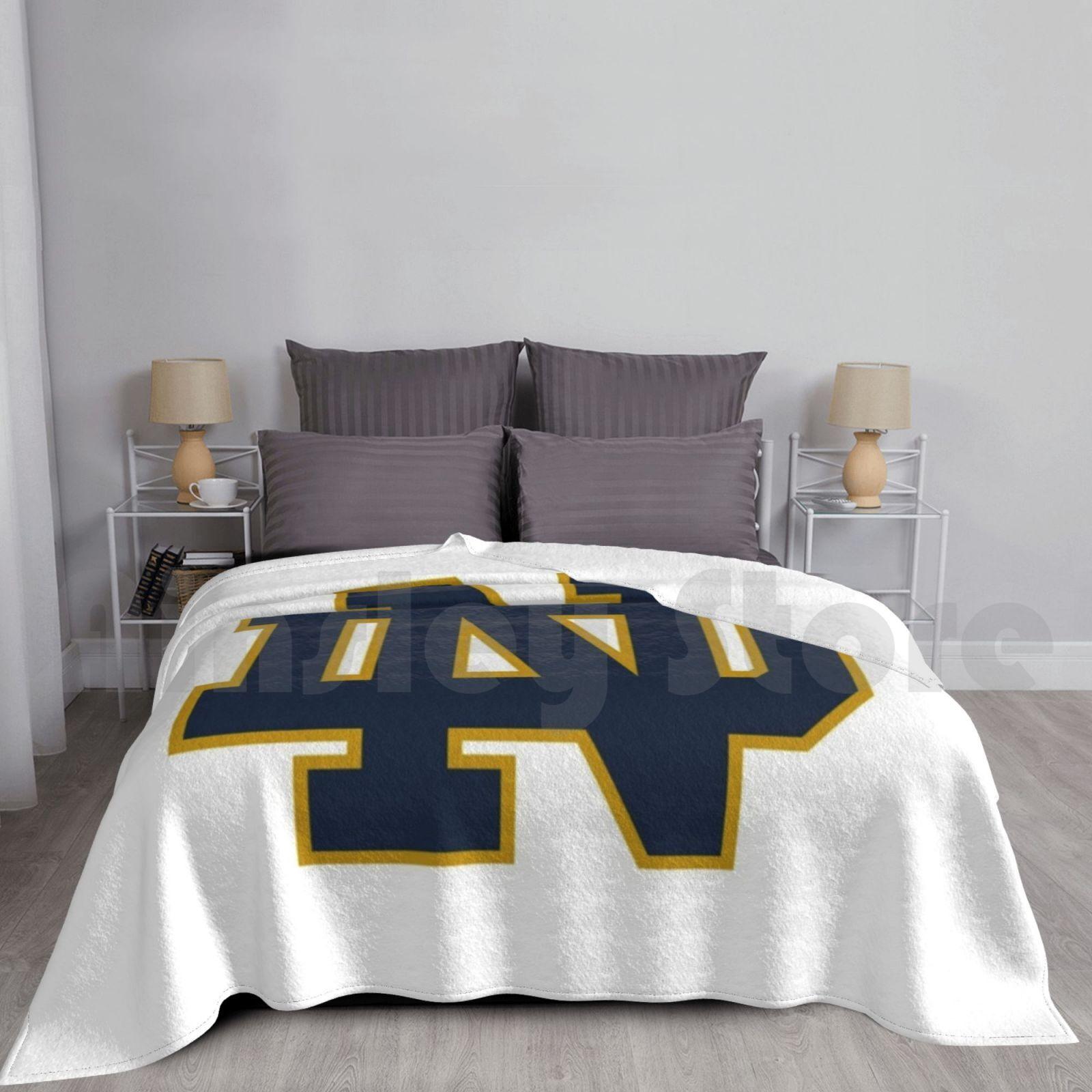 Logo Blanket Super Soft Warm Light Thin Nd University Of Gear Size: 75*100cm, Weight: 230 GSM