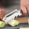Pelapatate Antiscivolo Robusto in Acciaio Inossidabile Pelapatate e Affettatore per Verdure Casa Multiuso Tagliafiori per Cipolle