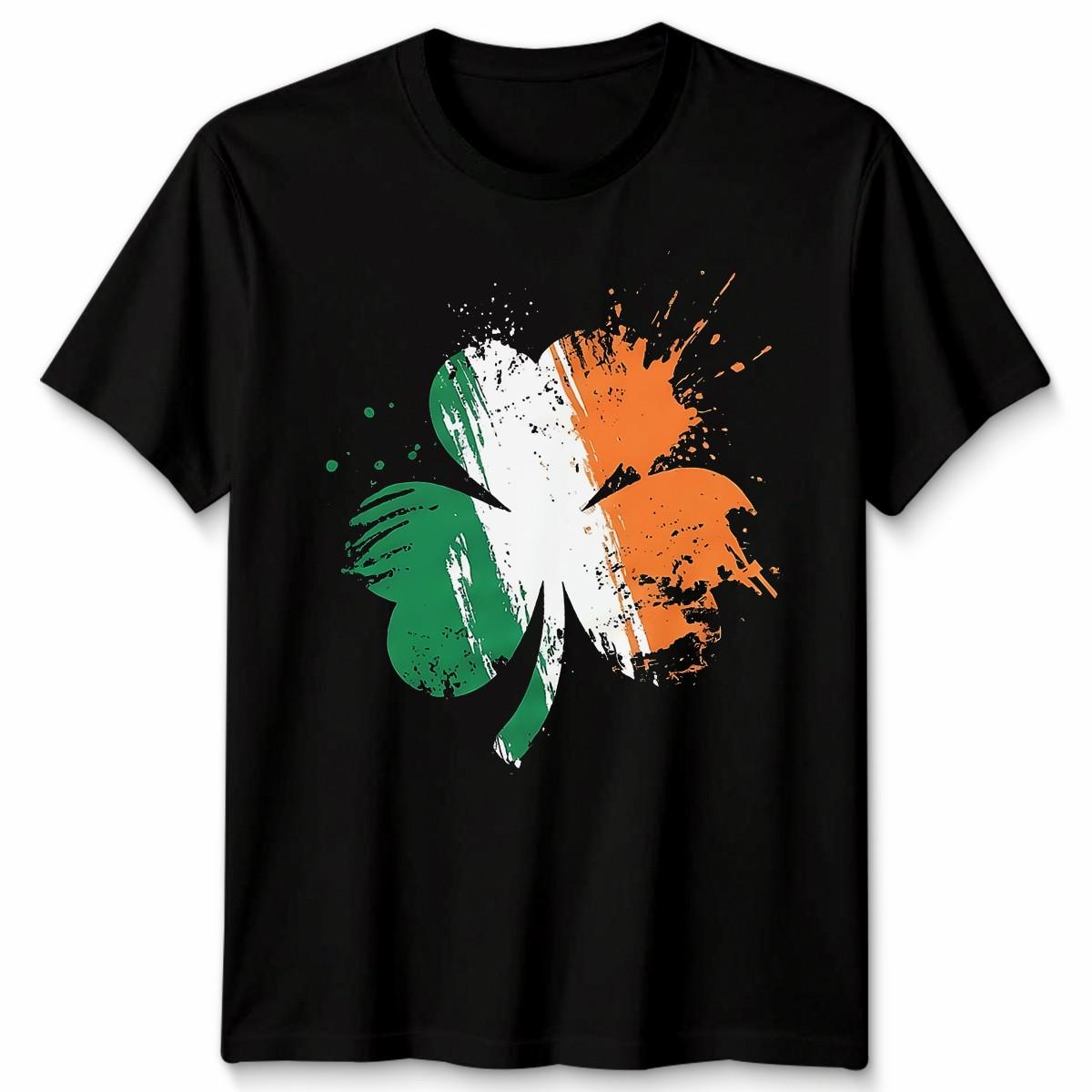 Shamrock Ireland Flag Distressed Saint Patricks Day Holidays Mens Womens T-Shirt S разноцветный