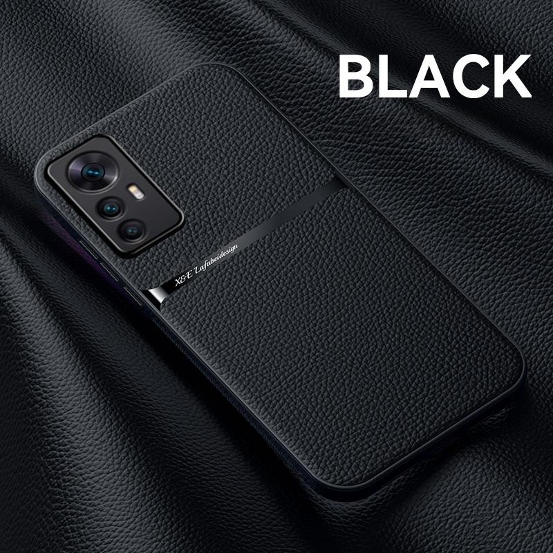 Für Xiaomi 12 Pro Hülle Eingebauter Magnethalter Telefonhüllen Für Xiaomi12 Xiaomiy Xiomi Mi12 Mi 12 Pro 12X 5G Lederrückseite