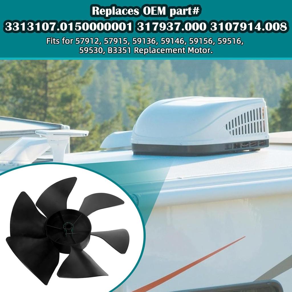 3313107.015 Fan Blade For Dometic Brisk Air Conditioner, 3313107.015 RV AC Fan Blade For Dometic Duo-Therm AC Series, 3313107.0150000001 317937.000