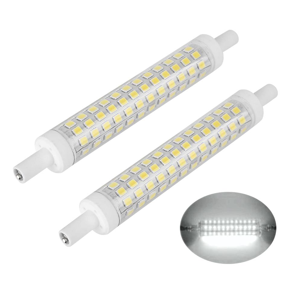 2pcs r7s 10W 120 LED Bulb Light Double Ended Halogen Lamp Replacement AC85-265V(Cold White)