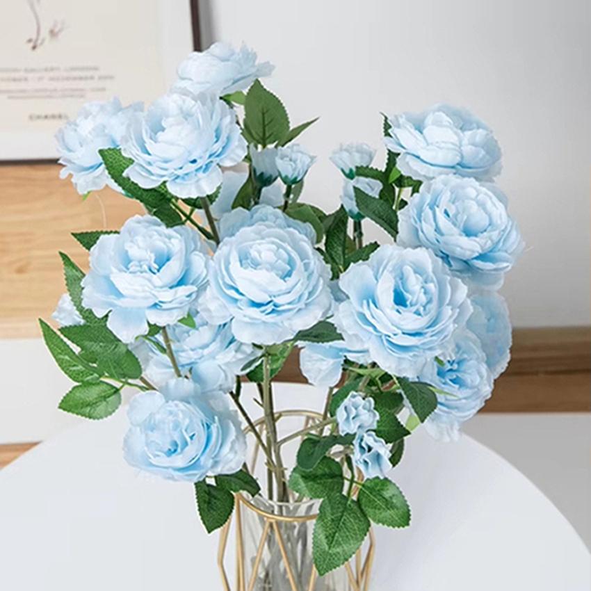 10 Stück Langstielige Künstliche Rosenstrauß Heimdekoration Indoor Kunstblumen DIY Foto Requisite Hochzeit Hochwertige Vasenarrangement