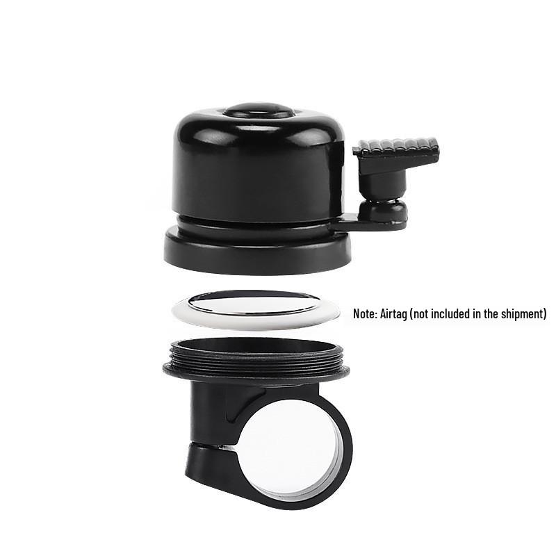 

Трансграничный велосипедный противоугонный звонок Airtag, из алюминиевого сплава для горных велосипедов чёрный