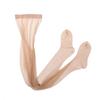 One-line crotch fully transparent silky stockings women's sexy black silk pure desire ultra-thin D toe transparent foot-shaped high-end socks